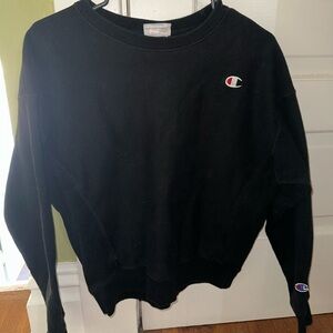 Women’s Black Champion Crewneck Sweater